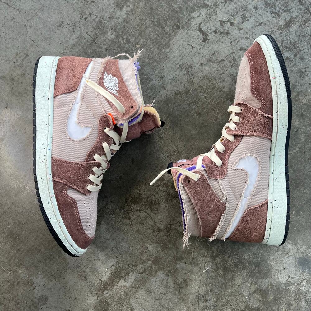 Air Jordan 1 Zoom CMFT Fossil Stone Brown CT0978-201 Mens 10.5 High Top